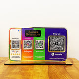 Premium Smart NFC 4QR Table Top Standee  Google, Instagram , Whatsapp with Big PhonePe