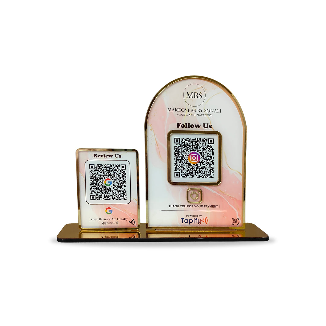 All In One(NFC Enabled) + UPI Table Top Standee ( UPI Without NFC )