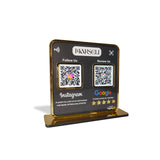 Premium Smart NFC 2-in-1 Table Top Standee - Black Colour