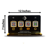 Smart NFC 4-in-1 Table Top Standee - Landscape Edition | Black Colour Big Size