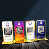 New Premium |Social Media Theme Edition | 4 in 1 Smart NFC Standee  For- Website, Instagram, Google & FB