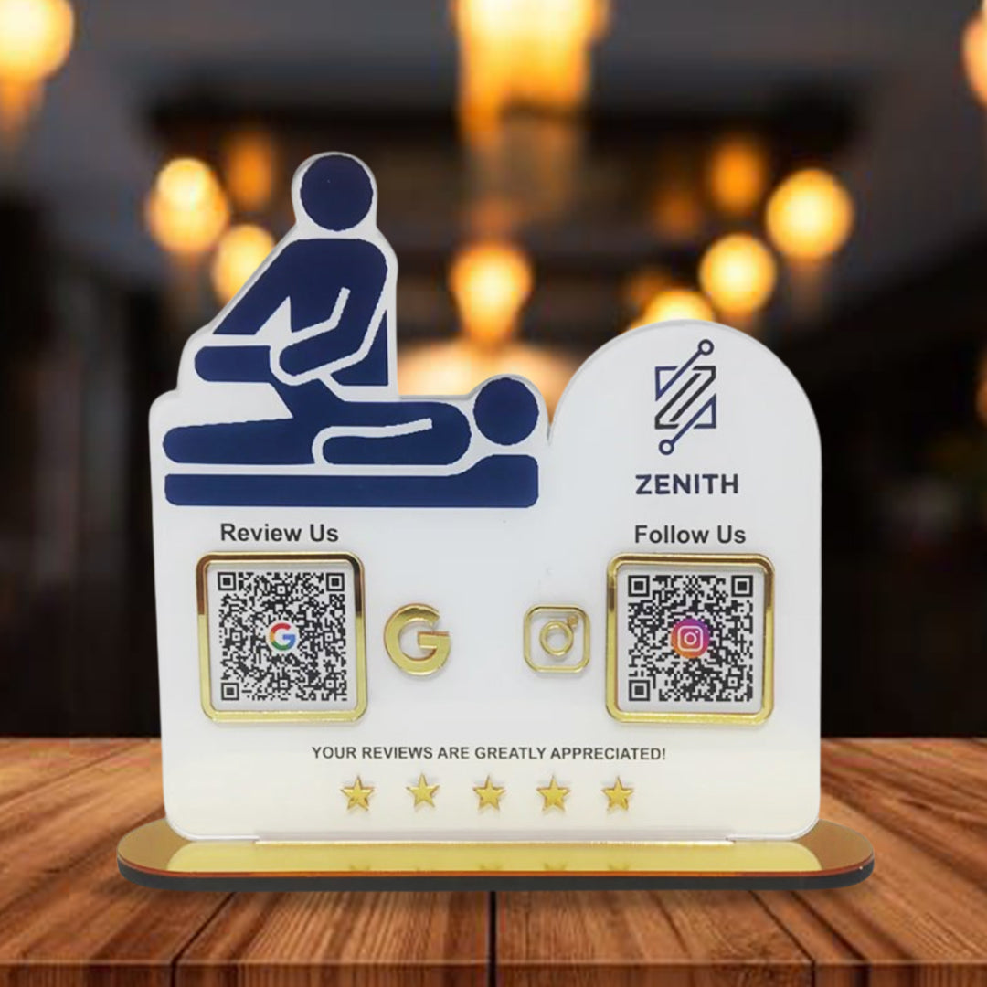 Tapify - Physiotherapist Shaped Smart NFC 2-in-1 Table Top Standee