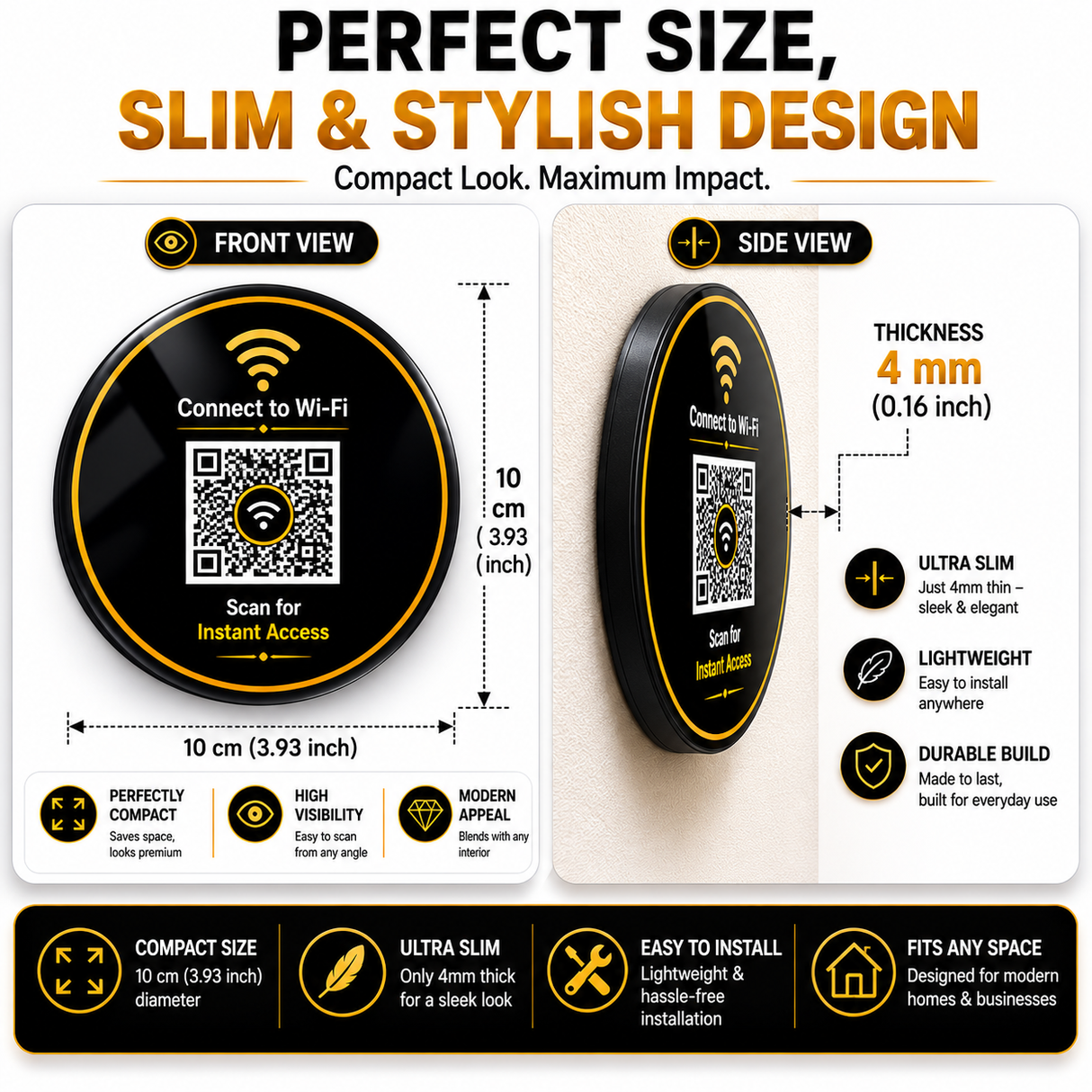 Wi-FI QR Plate - Scan to Connect