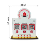 Logo Cutout With Rectangle Shape  - Smart NFC 3-in-1 Table Top Standee