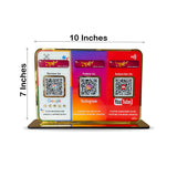 Premium Smart NFC 3QR Table Top Standee | Social Media Theme Edition - YouTube,Instagram,Google