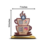 Coffee Cup Shaped 2 in 1 Smart NFC Standee