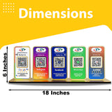 New Premium |Social Media Theme Edition | 5 in 1 Smart NFC Standee For - Google, Instagram, Facebook, Whatsapp, Justdial