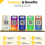 New Premium |Social Media Theme Edition | 5 in 1 Smart NFC Standee For - Google, Instagram, Facebook, Whatsapp, Justdial
