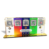 Premium Smart NFC Standee - 5QR Table Top Standee | Google, Instagram , Facebook, Whatsapp, YouTube