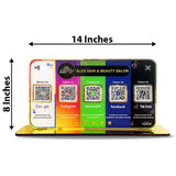 Premium Smart NFC Standee - 5QR Table Top Standee | Google, Instagram, Whatsapp, Facebook, TikTok