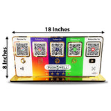 Premium Smart NFC Standee - 5QR Table Top Standee | Google, Instagram , Facebook, Whatsapp, YouTube
