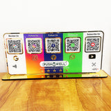 Premium Smart NFC Standee - 5QR Table Top Standee | Google, Instagram , Facebook, Whatsapp, YouTube