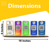 New Premium |Social Media Theme Edition | 5 in 1 Smart NFC Standee For - Google, Instagram, Whatsapp, Website & LinkedIn