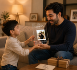 Personalized Transparent Acrylic Photo Plaque for Dad | Custom Father's Day Picture Frame with Stand