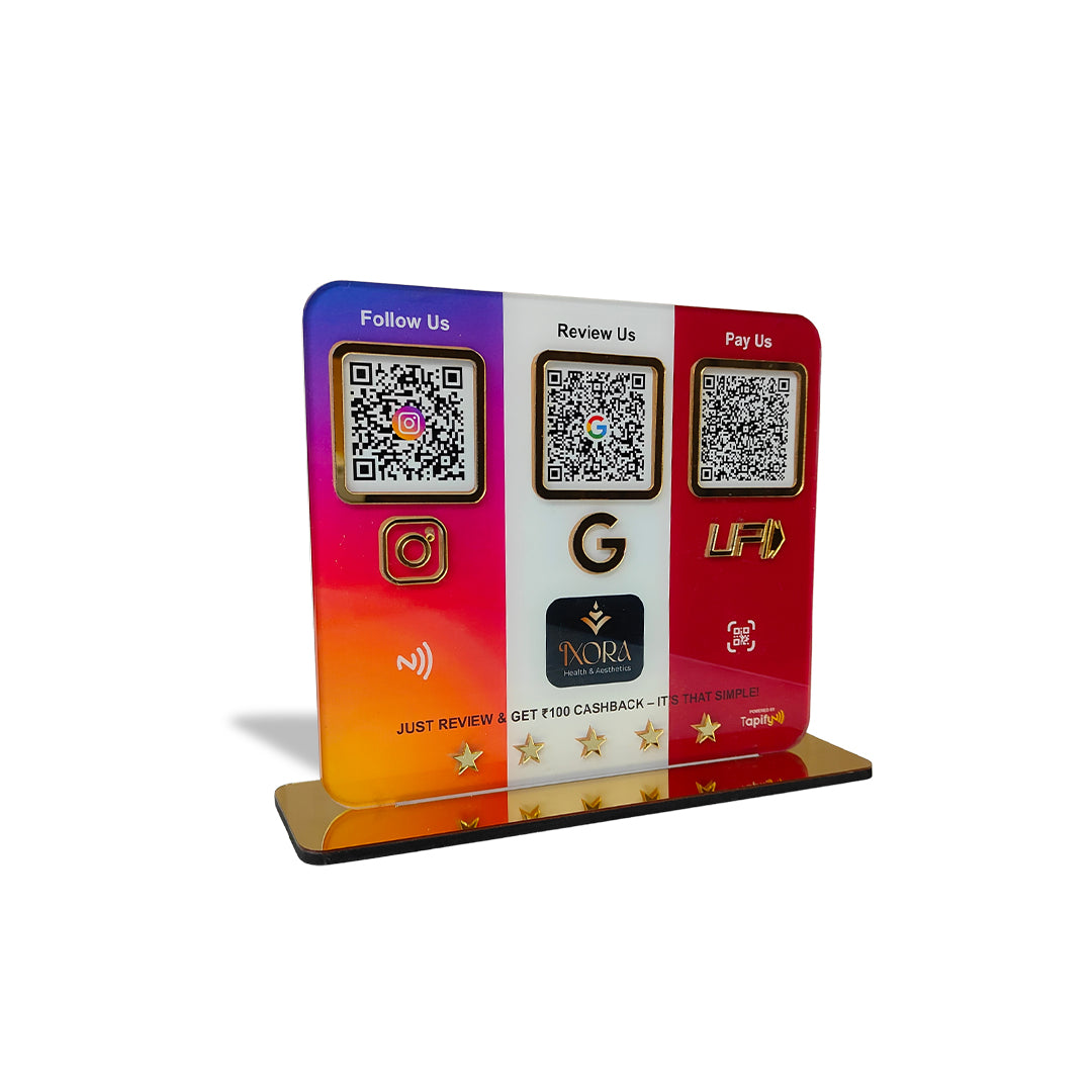Smart NFC 3-in-1 Table Top Standee - Native Background Edition