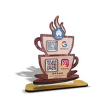 Coffee Cup Shaped 2 in 1 Smart NFC Standee
