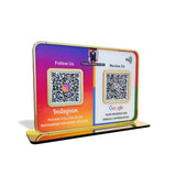 Review & Follow Panel-Big Size-Smart NFC 2-in-1 Premium Standee – Google & Instagram Theme