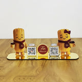 Teddy Cutout Smart NFC 2QR Standee - For Restaurant