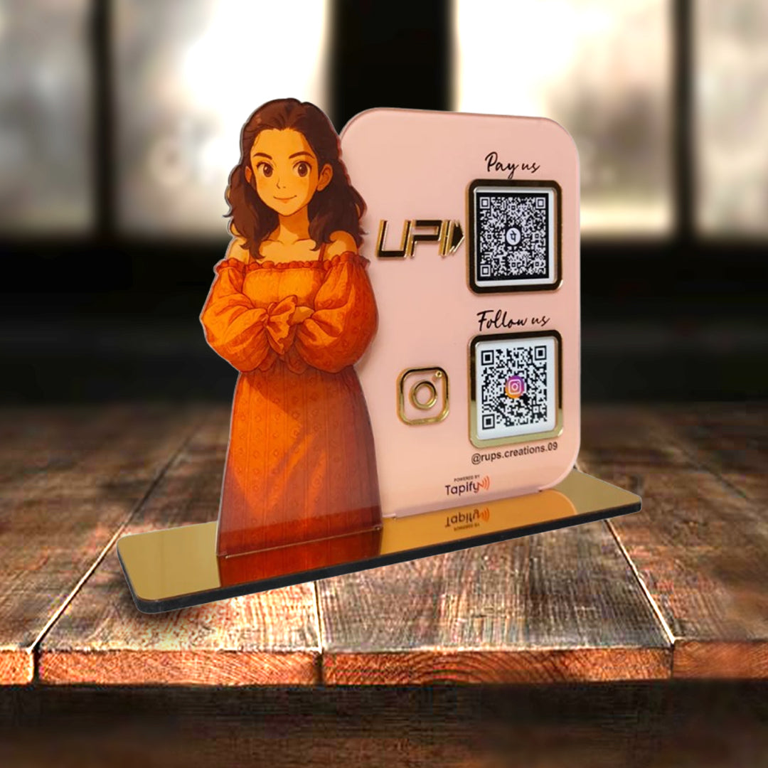 Custom Vector Image Cutout - Smart NFC 2 in 1 Table top Standee