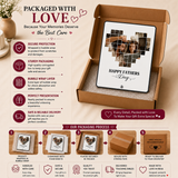 Custom Heart Collage Acrylic Photo Plaque for Dad