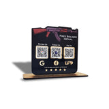 Gun Cutout Shaped 2QR Table Top Smart NFC Standee