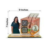 Hair Transplant Cutout Shaped - 2 QR Smart NFC Tabletop Standee