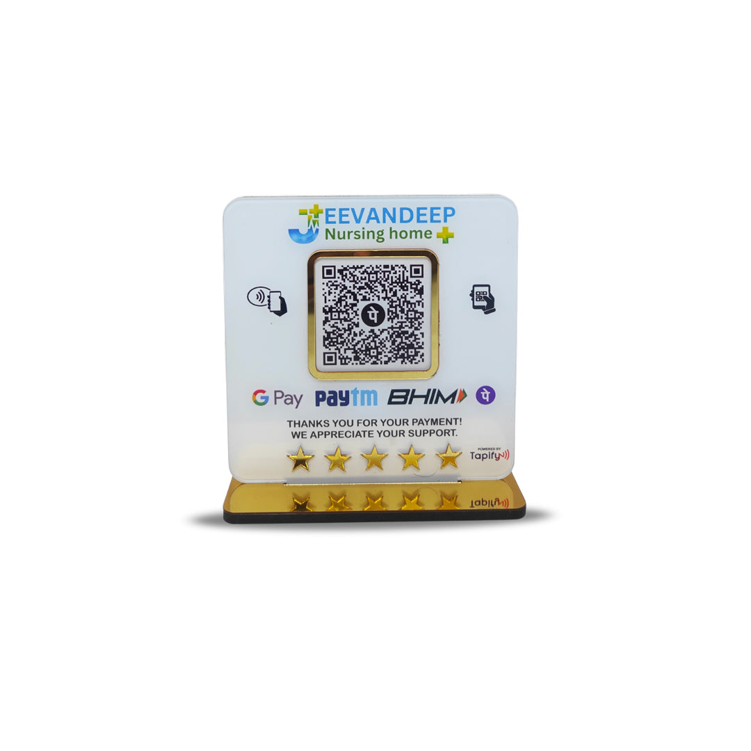 UPI Payment - Smart NFC 1 QR Table Top Standee - Elite