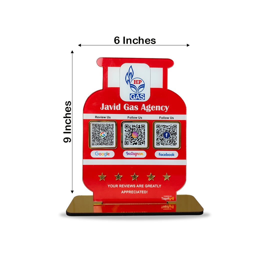 Gas cylinder Shaped - Smart NFC 3-in-1 Table Top Standee