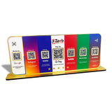 Premium Smart NFC Standee - 7QR Table Top Standee | Social Media Theme Edition