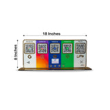 Premium Smart NFC Standee - 5QR Table Top Standee | Social Media Theme Edition
