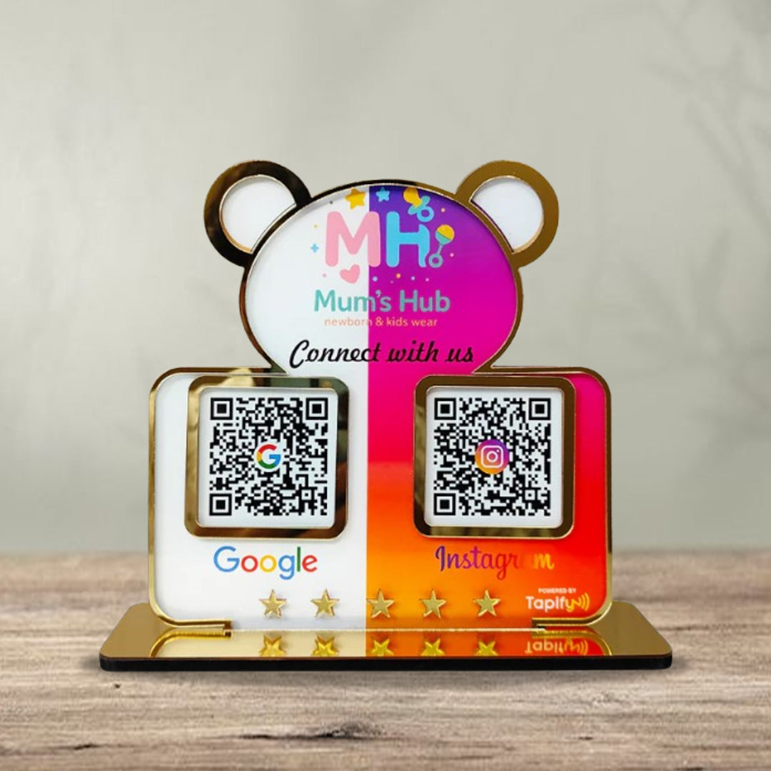 Panda Theme Shape Smart NFC 2-in-1 Table Top Standee