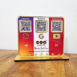 Premium Smart NFC 3-in-1 Table Top Standee - Google, Insta , Youtube - Theme