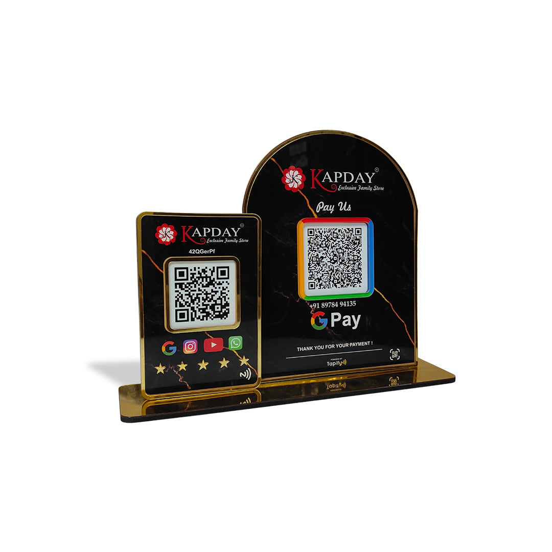 All In One(NFC Enabled) + UPI Table Top Standee ( UPI Without NFC )