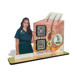 Hair Transplant Cutout Shaped - 2 QR Smart NFC Tabletop Standee