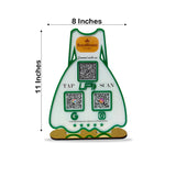 Ladies Gown NFC 3-in-1 Tabletop Standee – For Boutiques & Garment Shops | White Colour