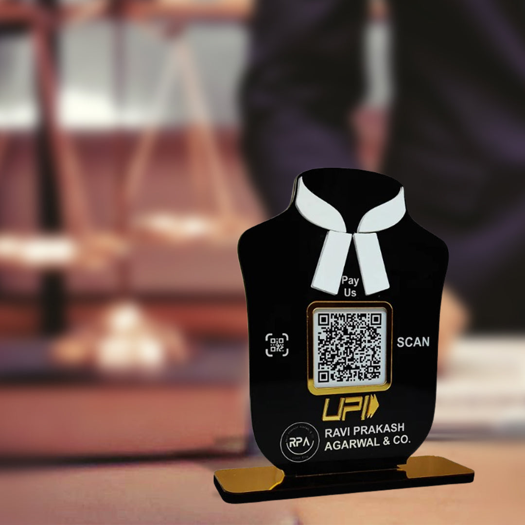 Smart NFC 1 QR Table Top Standee for Advocates | Lawyers