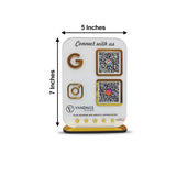 Smart NFC 2-in-1 Table Top Standee | White Colour | Portrait Style