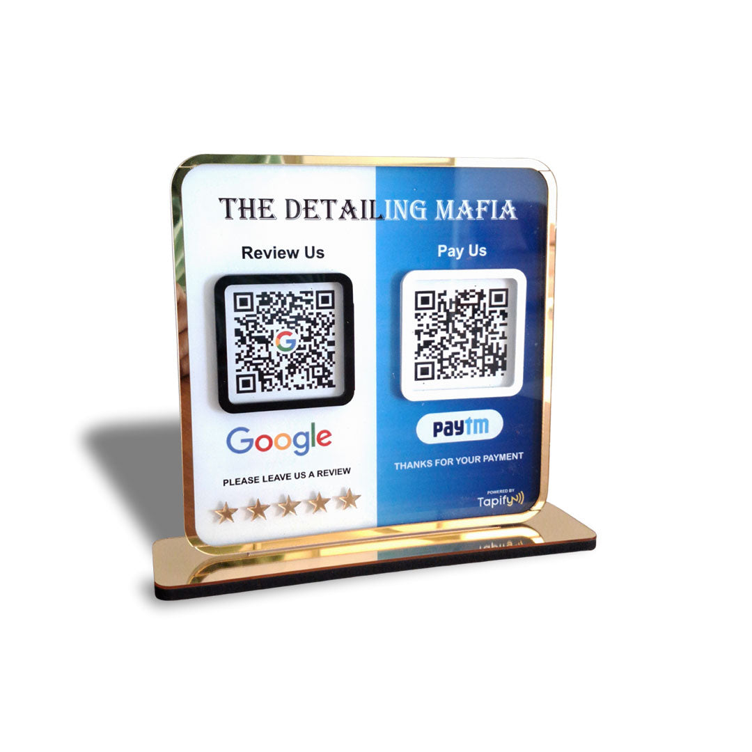 Smart NFC 2-in-1 Premium Standee – Paytm & Google Reviw Theme