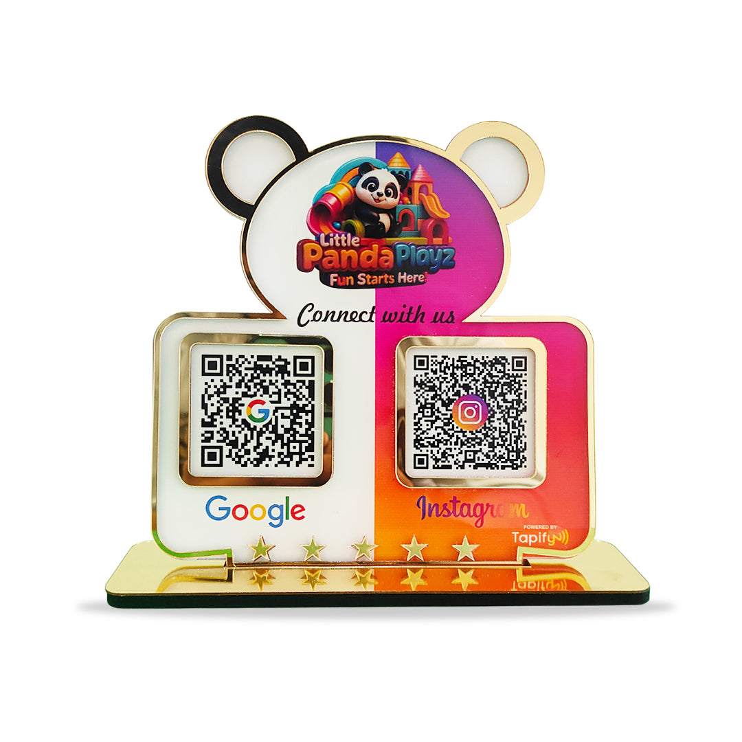 Panda Theme Shape Smart NFC 2-in-1 Table Top Standee