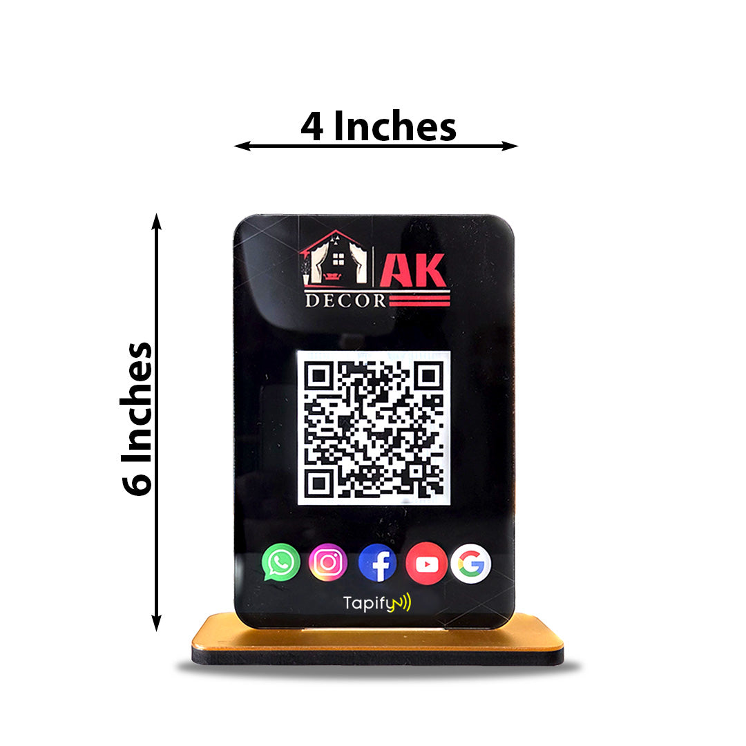 Premium All In One-Smart NFC Standee – Black Colour
