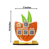 Almond Shaped Smart NFC 4 QR Standee
