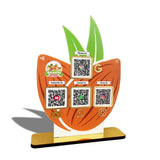 Almond Shaped Smart NFC 4 QR Standee