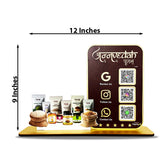 Grocery & Spices Cutout Shaped 3QR Table Top Smart NFC Standee