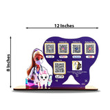 Girl Dentist Cutout Theme - Smart NFC 5-in-1  Table top Standee - For Dental Clinic