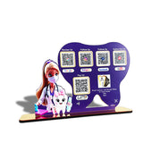 Girl Dentist Cutout Theme - Smart NFC 5-in-1  Table top Standee - For Dental Clinic
