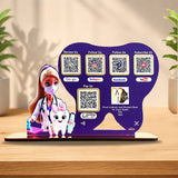Girl Dentist Cutout Theme - Smart NFC 5-in-1  Table top Standee - For Dental Clinic