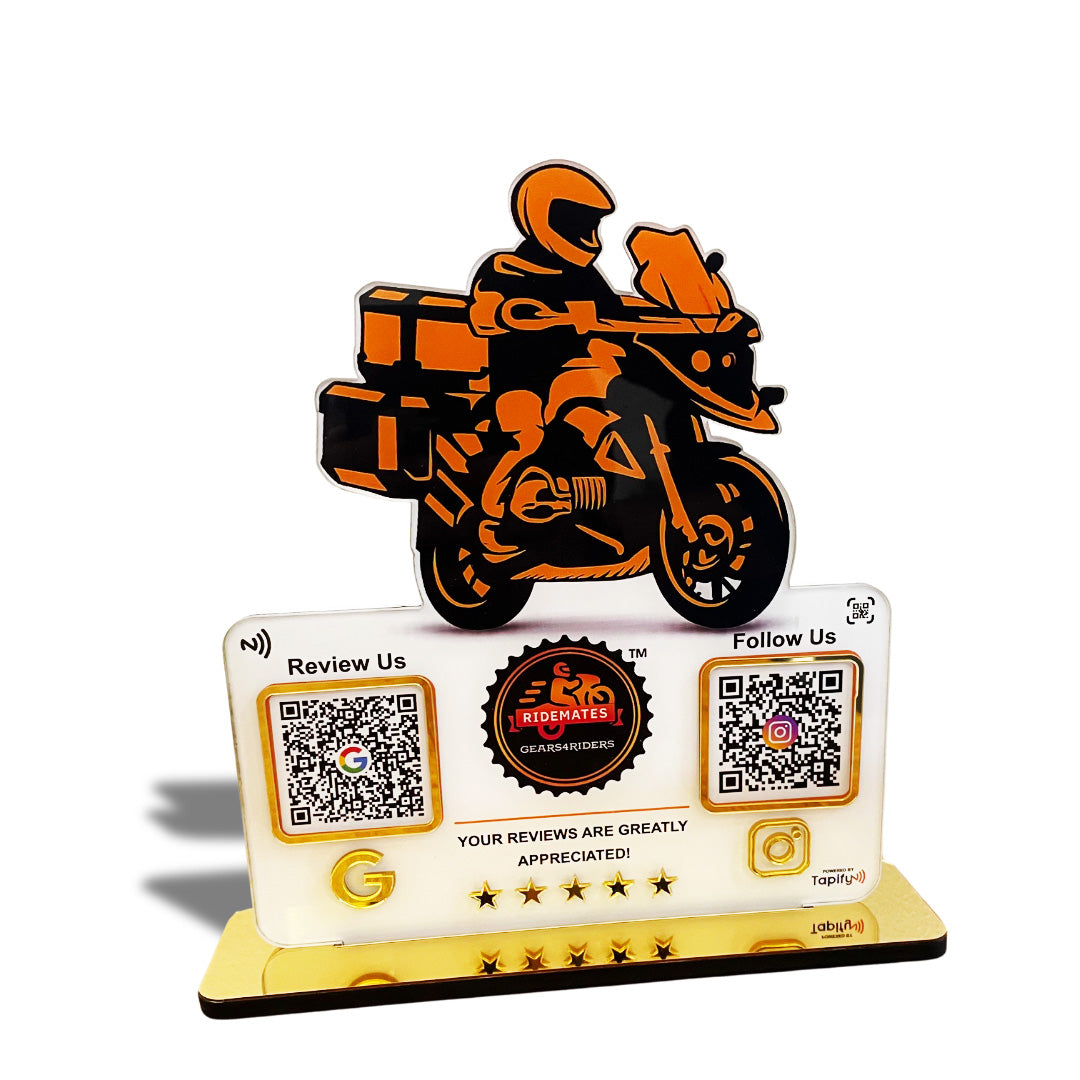 Bike Logo Cutout Edition - Smart NFC 2-in-1 Table Top Standee - III