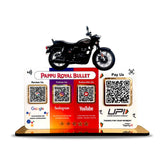 Bike Logo Cutout Edition - Smart NFC 4-in-1 Table Top Standee - Big UPI