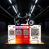 Bike Logo Cutout Edition - Smart NFC 4-in-1 Table Top Standee - Big UPI