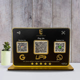 Premium Smart NFC 3-in-1 Table Top Standee | Black Colour (BIG UPI)